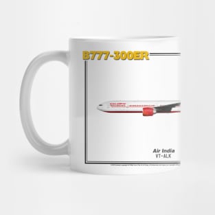 Boeing B777-300ER - Air India (Art Print) Mug